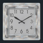 Reloj Cuadrado Art Deco grey<br><div class="desc">Great design. You will love it like others. Be free to use this design for other product or to add your text. Thank you. Follow me for more. Have a nice day.</div>