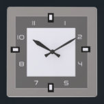 Reloj Cuadrado Art Deco gris<br><div class="desc">Gran diseño. Te encantará como a otros. Puede usar este diseño para otro producto o agregar su texto. Sígueme por más. Gracias. Que tengas un buen día.</div>