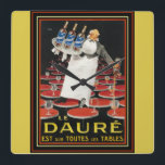 Reloj Cuadrado Art Deco Le Daure Ad Wall Clock<br><div class="desc">Reloj De Pared De Calidad Con Vintage,  Art Deco,  Publicidad Le Daure</div>