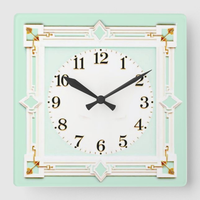 Reloj Cuadrado Art Deco Mint (Anverso)