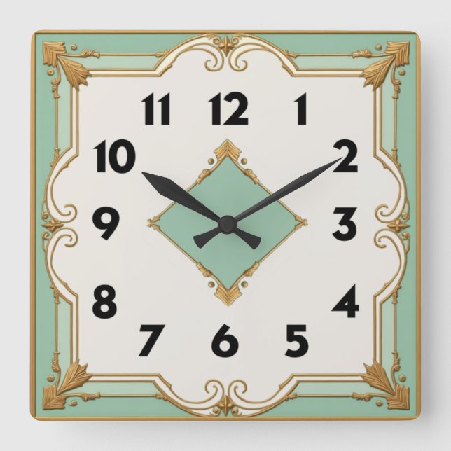 Reloj Cuadrado Art Deco Mint (Anverso)