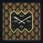 Reloj Cuadrado Art Deco moderno<br><div class="desc">Gran diseño de reloj. Te encantará como a otros. Puede usar este diseño para otro producto que desee o para el personalizar y agregar texto. Sigue a mw por más. Gracias. Que tengas un buen día.</div>