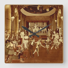 Reloj Cuadrado Art Deco Night Club