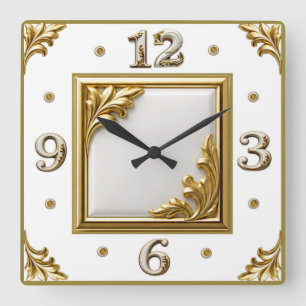 Reloj Cuadrado Art déco Oro