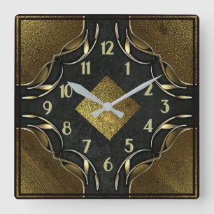 Reloj Cuadrado Art Deco Oro