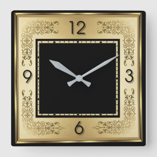 Reloj Cuadrado Art Deco Oro