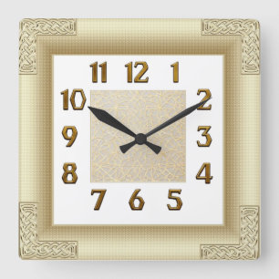 Reloj Cuadrado Art Deco Oro