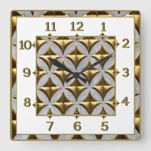 Reloj Cuadrado Art Deco Oro