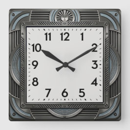 Reloj Cuadrado Art Deco Plata