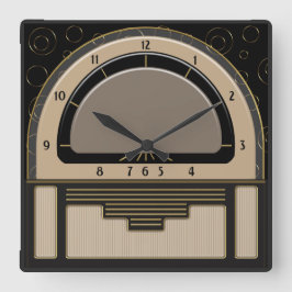 Reloj Cuadrado Art Deco Radiola (Latte, Greige, Negro, Oro)