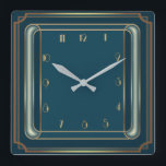 Reloj Cuadrado Art Deco simple<br><div class="desc">Gran diseño de reloj. Te encantará como a otros. Tenga la libertad de usar este diseño para otro producto que desee o para el personalizar y agregue su texto. Sígueme por más. Gracias. Que tengas un buen día.</div>