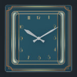Reloj Cuadrado Art Deco simple<br><div class="desc">Gran diseño de reloj. Te encantará como a otros. Tenga la libertad de usar este diseño para otro producto que desee o para el personalizar y agregue su texto. Sígueme por más. Gracias. Que tengas un buen día.</div>
