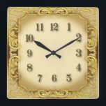 Reloj Cuadrado Art Deco Vintage<br><div class="desc">Gran diseño de reloj. Te encantará como a otros. Tenga la libertad de usar este diseño para otro producto que desee o para el personalizar y agregue su texto. Sígueme por más. Gracias. Que tengas un buen día.</div>