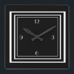 RELOJ CUADRADO ART DECO WALL CLOCK<br><div class="desc">CAN BE CUSTOMISED.</div>