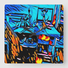 Reloj Cuadrado Art. del almuerzo del área de trabajo