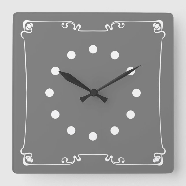 Reloj Cuadrado Art Nouveau (Anverso)