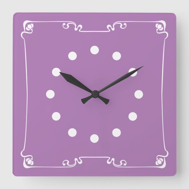 Reloj Cuadrado Art Nouveau (Anverso)