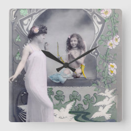 Reloj Cuadrado Art Nouveau Valentine de 1904