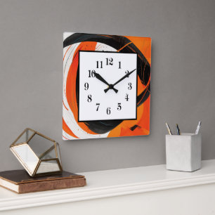 Reloj Cuadrado Arte Abstracto