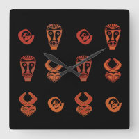 Arte abstracto de cara tribal africana