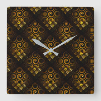 Reloj Cuadrado Arte abstracto moderno boho elegante patrón #502