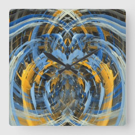 Reloj Cuadrado Arte abstracto moderno de hielo giratorio
