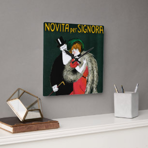 Reloj Cuadrado Arte Antiguo Modernista, Moda Italiana Amor Romanc