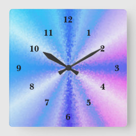 Reloj Cuadrado Arte arcoiris 3D