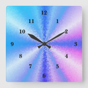 Reloj Cuadrado Arte arcoiris 3D