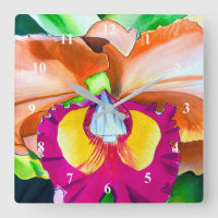 Arte colorido de orquídeas de flores
