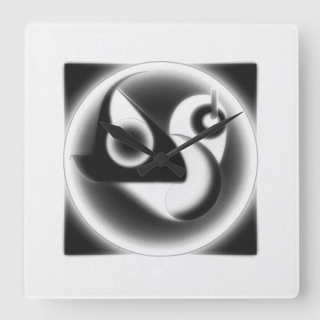 Reloj Cuadrado Arte contemporáneo (Anverso)