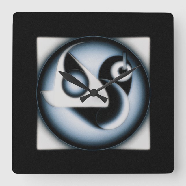 Reloj Cuadrado Arte contemporáneo (Anverso)