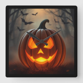 Reloj Cuadrado Arte de calabaza brillante impresionante – Definit