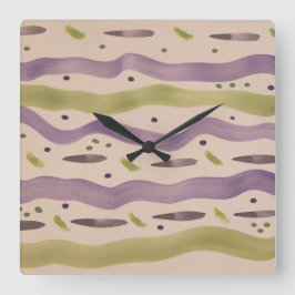Reloj Cuadrado Arte De Decoración En Pared