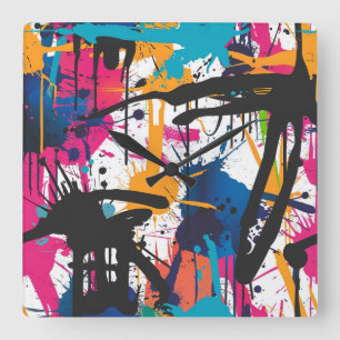 Reloj Cuadrado Arte de grafiti