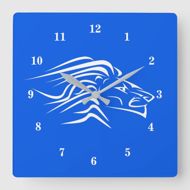 Reloj Cuadrado Arte de león (Anverso)