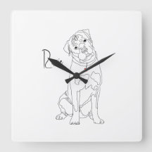 Arte de línea de Rottweiler con nombre