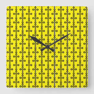 Reloj Cuadrado Arte de símbolo cristiano moderno minimalista de c