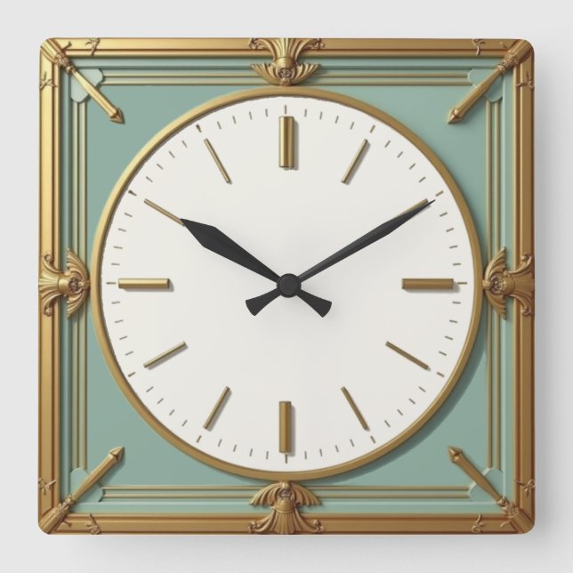 Reloj Cuadrado Arte Deco Mint (Anverso)