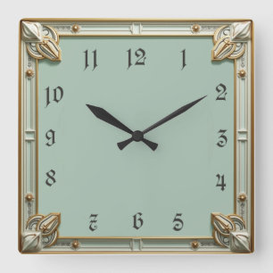 Reloj Cuadrado Arte Deco Mint