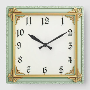 Reloj Cuadrado Arte Deco Mint