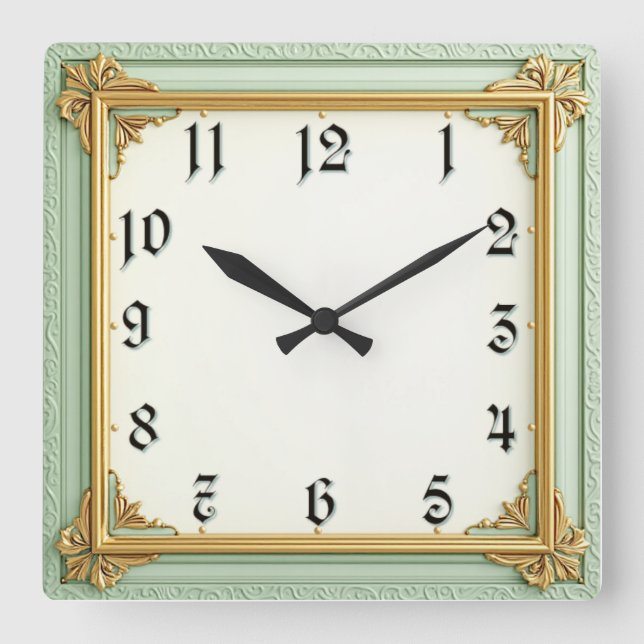 Reloj Cuadrado Arte Deco Mint (Anverso)