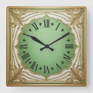 Reloj Cuadrado Arte Deco Mint