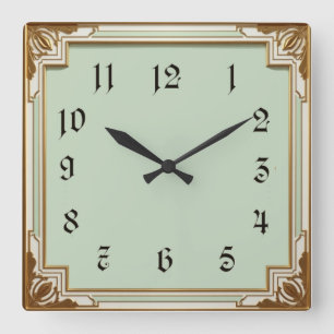 Reloj Cuadrado Arte Deco Mint