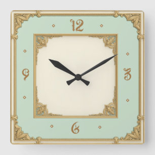 Reloj Cuadrado Arte Deco Mint