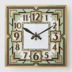 Reloj Cuadrado Arte Deco Mint