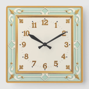 Reloj Cuadrado Arte Deco Mint