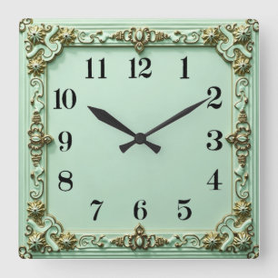Reloj Cuadrado Arte Deco Mint