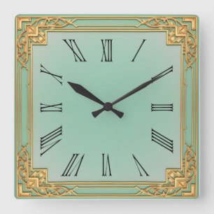 Reloj Cuadrado Arte Deco Mint