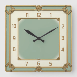 Reloj Cuadrado Arte Deco Mint